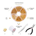 Detailliertes 10-tlg. DIY Schmuckset 18K vergoldet mit Werkzeug und Zubehörteilen - 18K Farbbeständiges Echtgold / 1 Stück (ca. 158g)