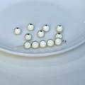 Macro de perles nacrées ivoire pour la création de bijoux DIY et artisanat - 50 Pièces (4mm) / Bleu foncé