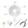 Vista detallada de kit para hacer joyas de oro de 18K con herramientas y accesorios - Plateado / 1 pieza (aprox. 158g)