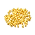 Detail of 4mm bright gold glass imitation pearls with center holes for DIY jewelry making - 8mm (~65g, 100 Pieces/Pack) / Gold