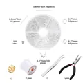 Detailliertes 10-teiliges DIY-Schmuckset mit 18K vergoldetem Zubehör und Zangen-Werkzeugsatz - Versilbert / 1 Stück (ca. 158g)