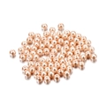 Macro detail of 4mm pale pink glass pearls with glossy finish and center drill holes - 4mm (~10g, 100 Pieces/Pack) / Light Pink