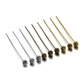 DIY jewelry head pins in gold silver and bronze finish with embossed round ball head - Mixed Colors (20 Pcs/Pack) / Style 2
