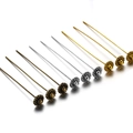DIY jewelry pins with sunflower heads in bronze, silver, and gold metallic finishes - Mixed Colors (20 Pcs/Pack) / Style 4
