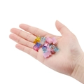 Multi-colored 3D resin gummy bear pendants with metal loops for DIY jewelry making - 10 Pieces/Pack (12x21mm) / Opaque Mixed Colors