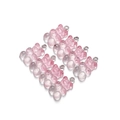 Detail of pink transparent resin bear charms with silver jump rings for DIY jewelry making - Transparent Pinkish Clear