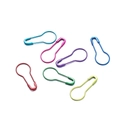 Vue détaillée d'épingles de sûreté colorées en forme de poire pour tricot et étiquettes - Multicolore Électrophorèse