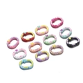 Boucles à ressort en cœur 28mm avec motif à pois colorés pour accessoires bijoux DIY - Style Mixte Peint à la Main