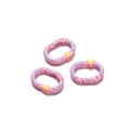 Lot d'anneaux à ressort ovales cœur rose 28mm pour création de bijoux DIY et porte-clés - Style Rose Foncé Peint à la Main