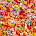 Primer plano de flores de camelia de resina de 6mm para manicura y joyería artesanal - Paquete de 100 / Estilo 02 Flor 6mm