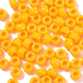 Close-up of translucent orange acrylic pony beads for DIY jewelry and hair braiding crafts - 100 Pieces/Pack (6x9mm) / Orange