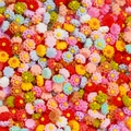 Vista plana de flores de camelia coloridas de resina 6mm para manicura y joyería DIY - Paquete de 100 / Estilo 14 Flor 6mm