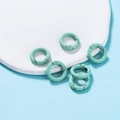 Details runder Federringe in Mintgrün mit Mattlackierung für DIY Schlüsselanhänger Zubehör - Cyan