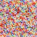 Perles plates Heishi en pâte polymère arc-en-ciel pour la création de bijoux - 350 Pcs 1 Paquet (Diamètre 6mm/Ouverture 2mm) Environ 15.5g / Style Multicolore 02