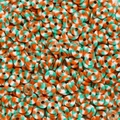 Perline Heishi piatte 6mm in argilla con spirali arancio e blu per gioielli fai da te - 350 Pezzi 1 Confezione (Diametro 6mm/Apertura 2mm) Circa 15.5g / Stile Multicolore 05
