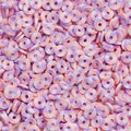 Vista macro delle perle Heishi da 6mm in argilla polimerica rosa e viola per gioielli DIY - 350 Pezzi 1 Confezione (Diametro 6mm/Apertura 2mm) Circa 15.5g / Stile Multicolore 06