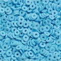 Gros plan de perles Heishi 6mm en argile polymère bleu ciel pour la création de bijoux - 350 Pcs/Paquet (6mm/2mm Trou) / Bleu