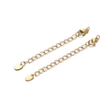 Two-piece 7cm gold stainless steel extender chains with lobster clasp for DIY jewelry - 2 Pcs/Set / Silver Oval Style (Style E)