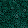 Vue macro des perles intercalaires de 6mm vert foncé pour bijoux DIY et bracelets - 350 Pcs/Paquet (6mm/2mm Trou) / Vert Foncé