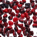 5-8mm irregular heart-shaped acrylic beads with red and black marble texture for DIY jewelry - 50 Pieces / Dark Red