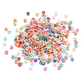 Vista macro di perle heishi bohémien in argilla da 6 mm colorate per la creazione di gioielli - 350 Pezzi 1 Confezione (Diametro 6mm/Apertura 2mm) Circa 15.5g / Colori Misti Casuali