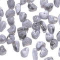 Faux marble acrylic irregular stone beads with vertical holes for DIY jewelry making - 50 Pieces / Gray