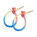 Detail of gradient macaron silicone star strap for bags and keychains DIY - Watermelon Pink