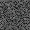 Détail de perles heishi 6mm en argile polymère grise pour la création de bijoux DIY - 350 Pcs/Paquet (6mm/2mm Trou) / Gris