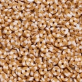 Macro di perle in pasta polimerica da 6mm bianche e beige per la creazione di gioielli - 350 Pezzi 1 Confezione (Diametro 6mm/Apertura 2mm) Circa 15.5g / Marrone Bianco