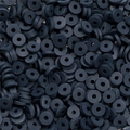 Macro de perles disques de 6 mm en pâte polymère noire pour création de bijoux et DIY - 350 Pcs/Paquet (6mm/2mm Trou) / Bleu marine