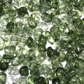 Detailed macro shot of 5-8mm transparent green acrylic crushed stone beads with straight holes - Pack of 50 (Approx. 5-8mm) / Light Olive Green