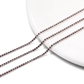 Detailed close-up of 2mm silver-plated claw chains with purple rhinestones on white ceramic - 2.0mm (1m/Pack) / Silver Base Light Purple