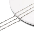 Three rows of premium silver tennis chains with sparkling crystals on a ceramic dish - 2.0mm (1m/Pack) / Silver Base Exquisite White