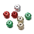 Macro detail of pumpkin shaped metallic acrylic beads for Christmas DIY craft jewelry - 4 Pieces Per Pack / Pumpkin