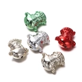 Makroaufnahme von galvanisierten Acryl-Weihnachtsanhängern mit Spiegeleffekt für DIY-Schmuck - 4 Stück pro Packung / Schneemann 02
