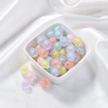 Frosted acrylic rose flower beads in mixed macaron colors for DIY jewelry making - Frosted Rose Core Bead