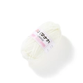 Detailed macro view of white Liliarge 4-ply milk cotton yarn with a soft texture - Off White