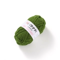 Close-up of grass green milk cotton yarn roll showing soft texture for DIY crochet knitting - Dark Green