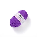 Close-up of high-saturation purple cotton yarn roll for hand knitting and crochet DIY - Purple