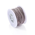 Macro shot of grey and pink braided cotton cord on a white spool for DIY jewelry - 25 Meters/Roll / Gray & Pink (A07-1)