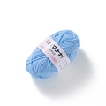 Close-up of light blue 4-ply milk cotton yarn ball with LILIARGE brand label - Sky Blue