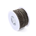 Detail of four-strand braided camo cord wrapped on a white spool for DIY jewelry - 25 Meters/Roll / Camouflage (B15)