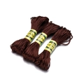 Drie bundels 2,5mm donkerbruin gevlochten koord voor DIY sieraden en Chinese knopen - Koord maat 7 / Bruin