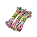 Gedetailleerd overzicht van kleurrijke 2,5 mm gevlochten koorden voor DIY-sieraden - Koord maat 7 / Regenboog