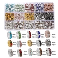 8mm kleurrijke rondelle kralen set met 15 kleuren in een transparante opbergdoos - 60 Stuks Per Vak / 15-Vaks 8mm Stijl 01