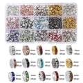 15-kleuren DIY sieradenset met 6mm strass spacer kralen, 60 stuks per kleur in doosje - 60 Stuks Per Vak / 15-Vaks 6mm Stijl 02
