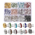 DIY colorful 6mm rhinestone spacer beads set with 600 pieces in a 12-grid storage box - 12-Grid 6mm Style 05