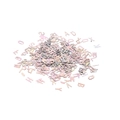 Vue macro de paillettes lettres holographiques pour décoration d'ongles et résine DIY - Alphabet Argenté Laser