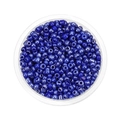 Detalle macro de cuentas de vidrio azul oscuro perlado de 3-4mm para bisutería DIY - 3mm (600 Piezas/Paquete) / Azul marino