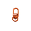 Universal swivel lobster clasp in bright orange finish with D-ring for bags and keys - 10 Pieces Pack / Dark Orange